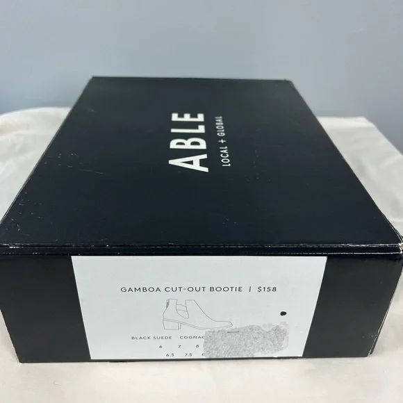 FINAL SALE Able Gamboa Cut-Out Bootie Ash Grey Suede | Size 9.5 - Picture 10 of 10